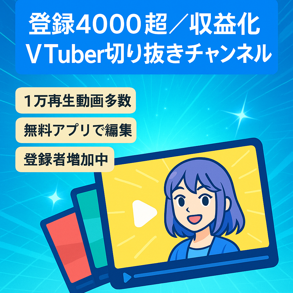 【登録者数4000人超】収益化済！公認！個人VTuberの切り抜きチャンネル