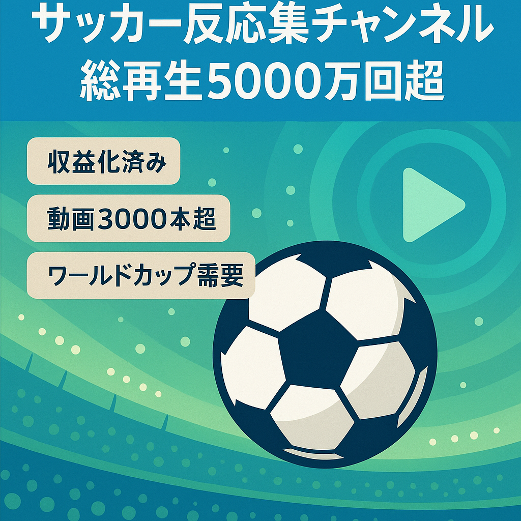 【高利益・人気ch】サッカーの反応集【総再生数5000万回以上】