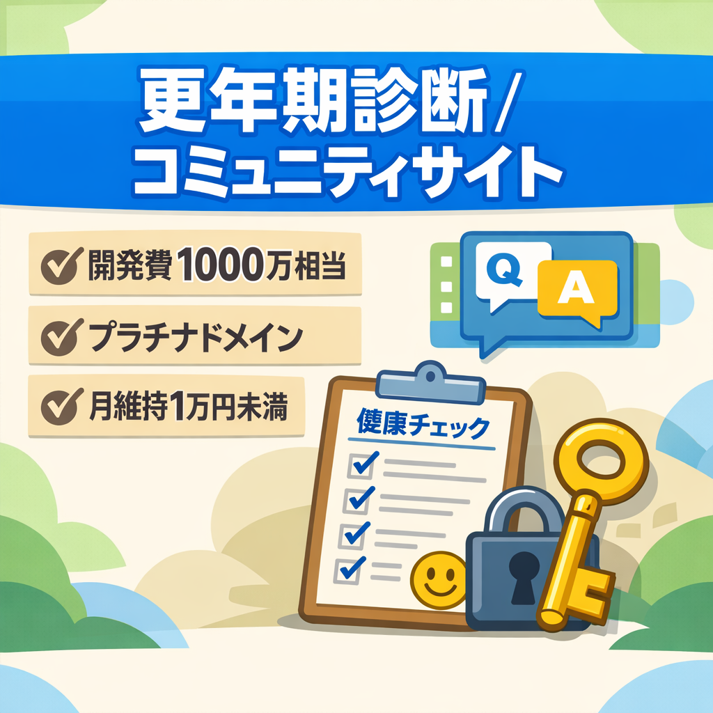 プラチナドメイン リード獲得を加速する 更年期の診断＋コミュニティ（掲示板、つぶやき等）