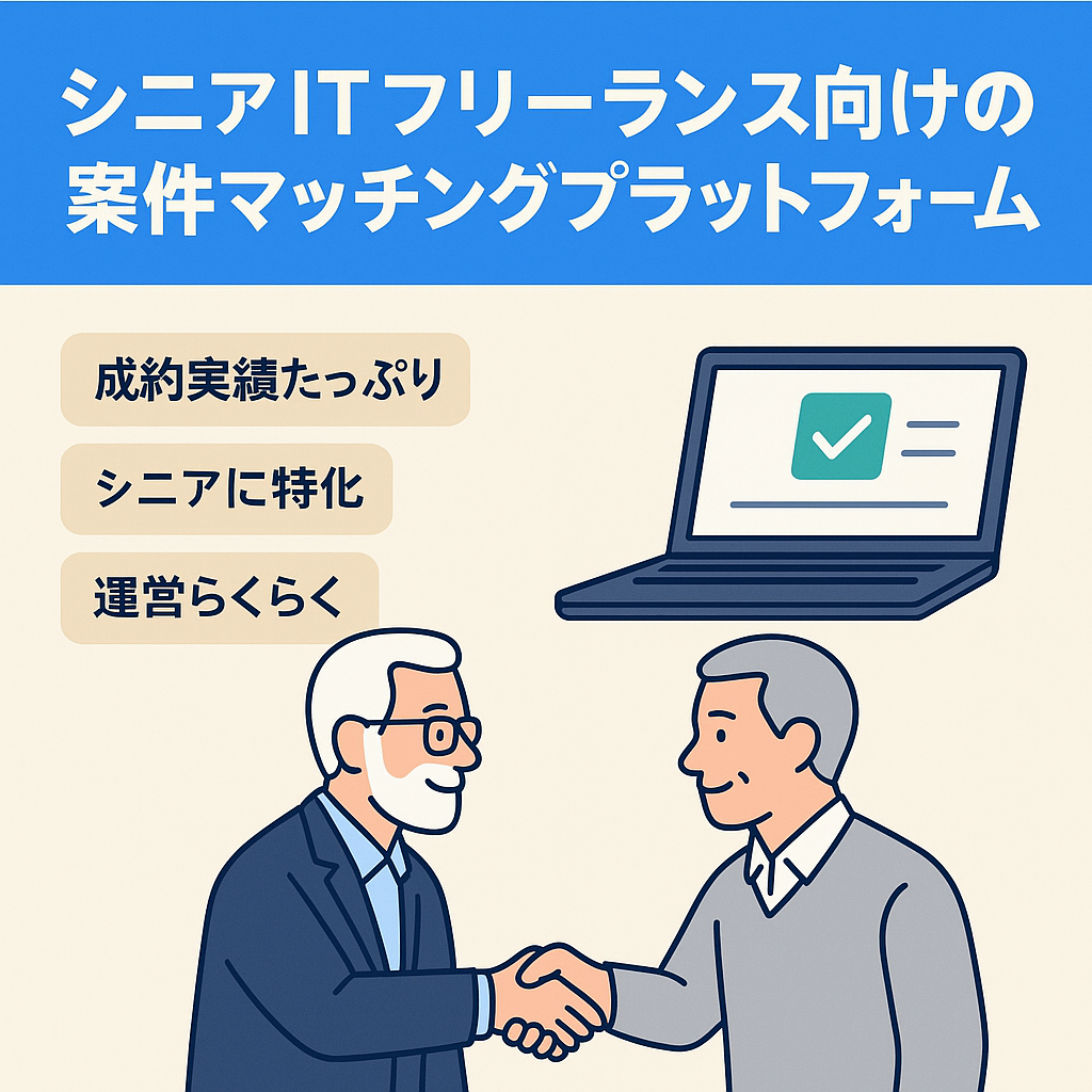 シニアITフリーランス向けの案件マッチングプラットフォーム