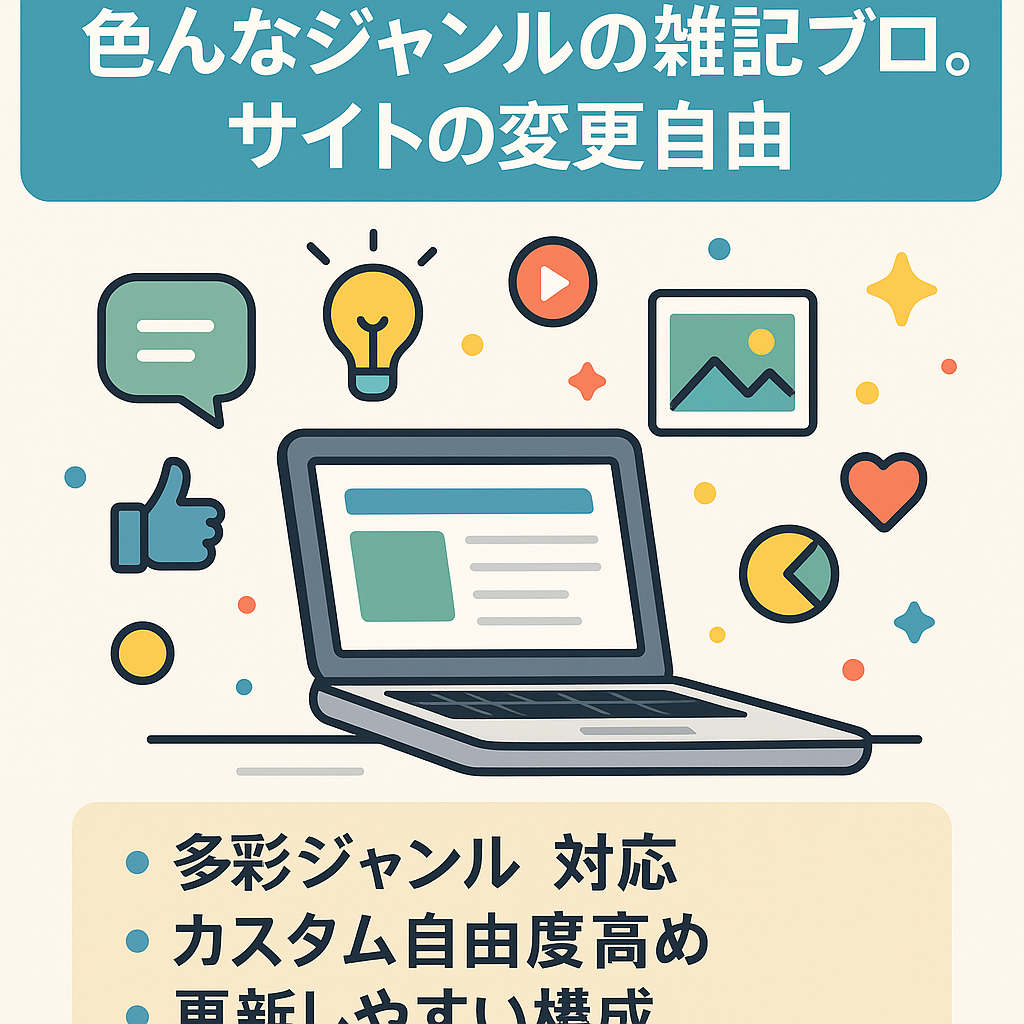色んなジャンルの雑記ブログ。サイトの変更自由