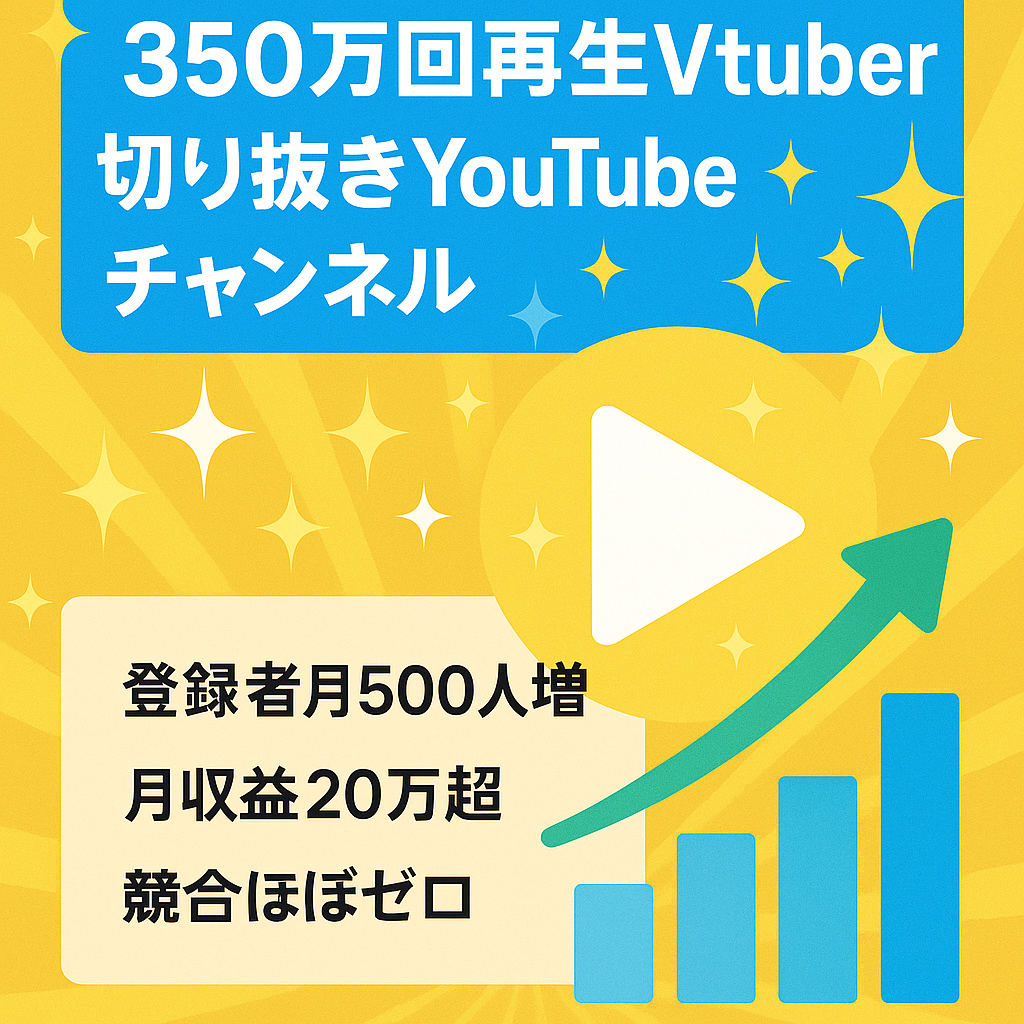 【総再生回数約350万回/1か月で500人超の登録者増加 公認 切り抜き】某大手Vtuberに特化した切り抜きチャンネル