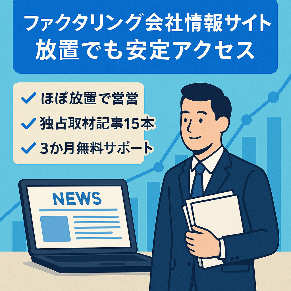 【10か月以上放置でも安定アクセス】ファクタリング会社に関する情報メディア