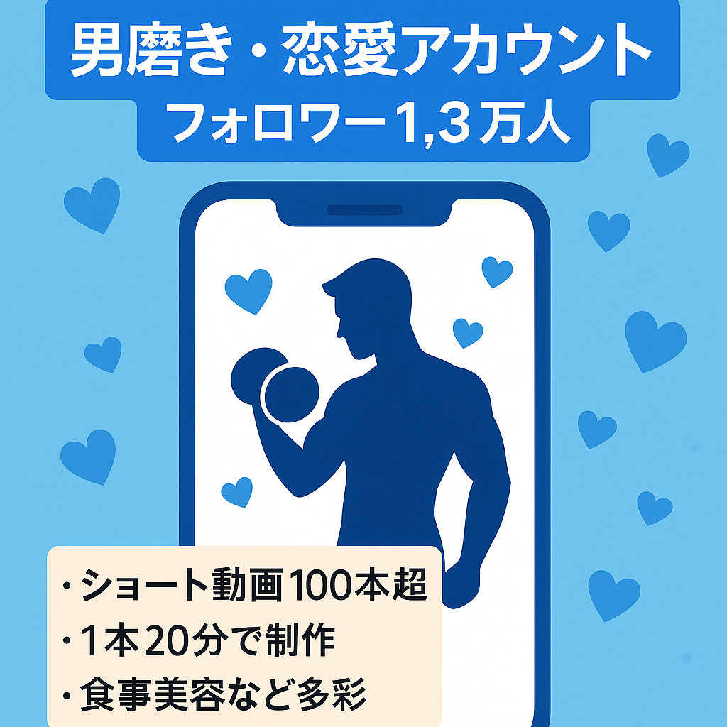 フォロワー1.3万人！属人性なし！男磨き・恋愛アカウント