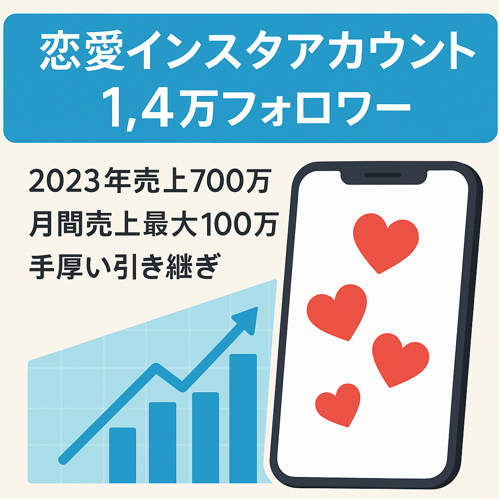 【インスタフォロワー1.4万人】　万バズ連発 恋愛系アカウント