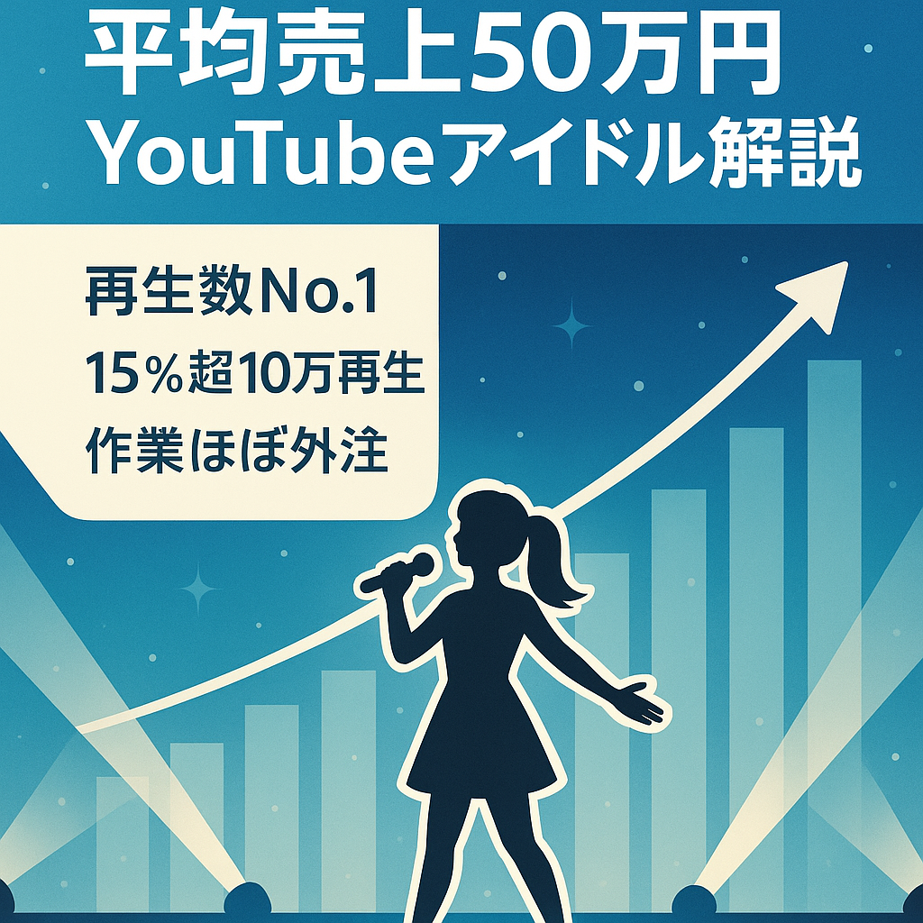 【YouTube/属人性なし】過去3か月の平均売上50万円の業界No.1アイドル解説チャンネル