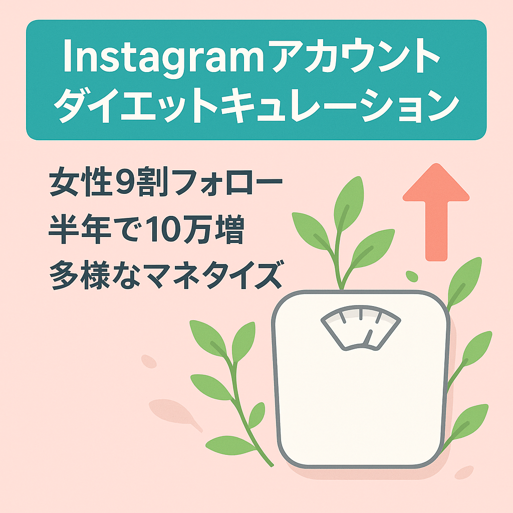 【Instagramフォロワー12万人以上】ダイエットキュレーションアカウント