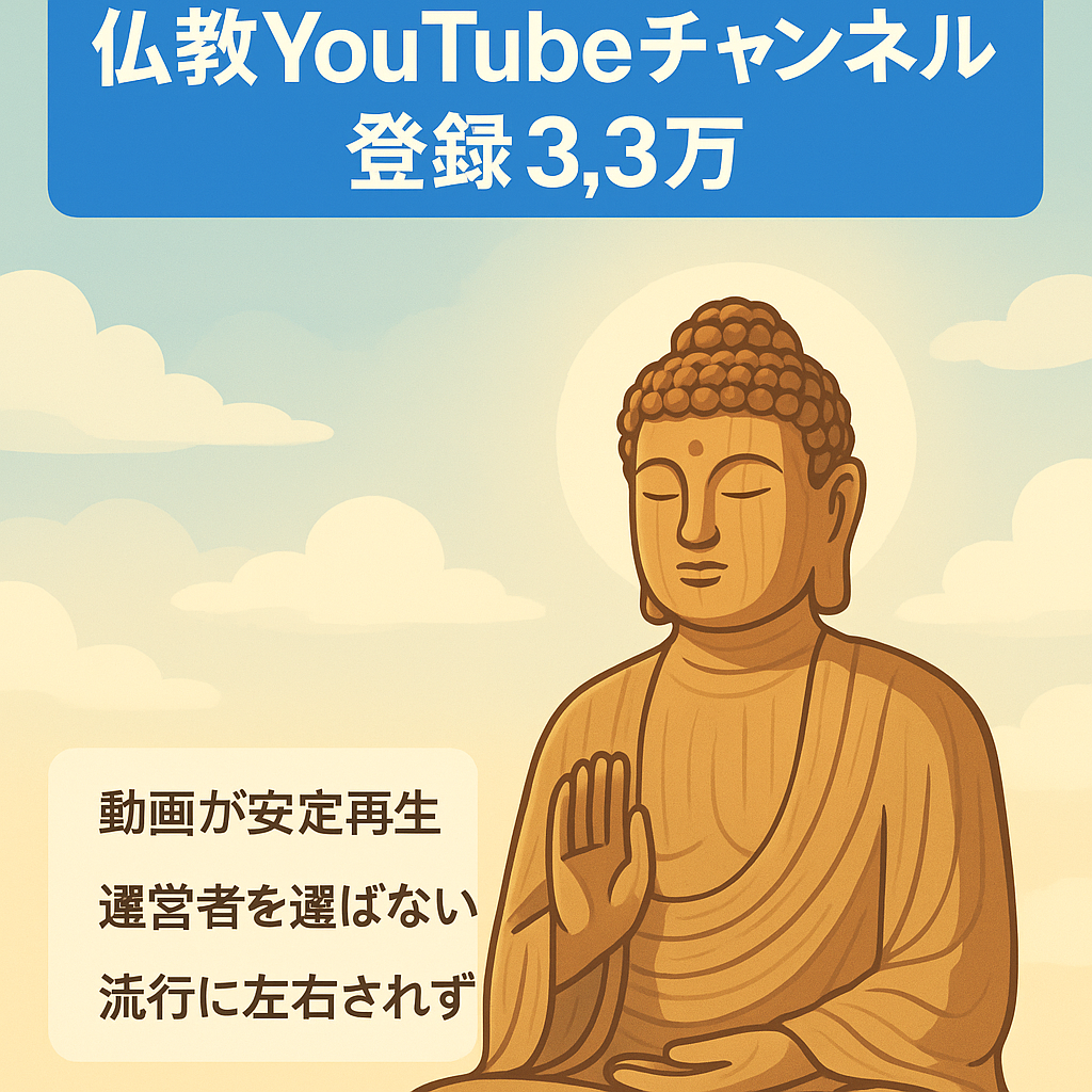 【チャンネル登録者33,200人】最高月収37万円 - 非属人の仏教系youtubeチャンネル