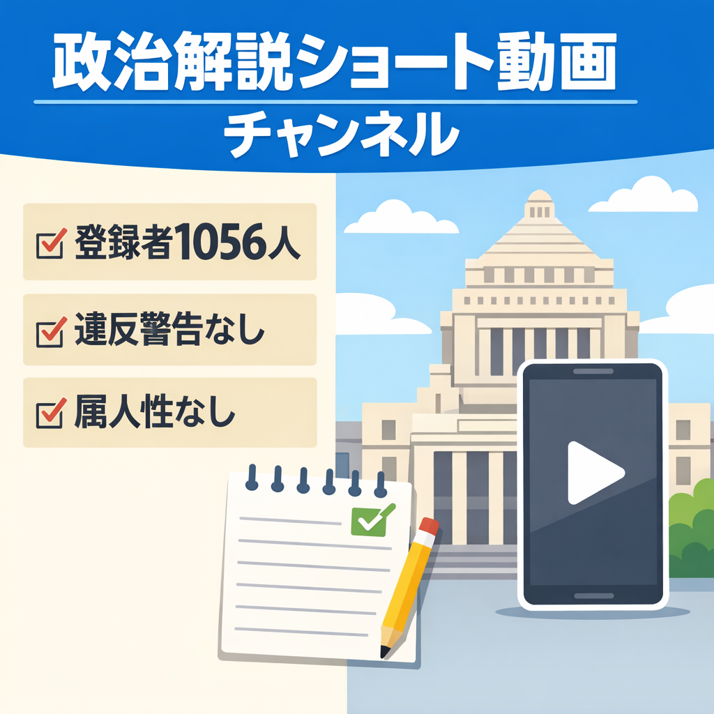 【属人性なし / 登録者1056人】政治系解説ショートch