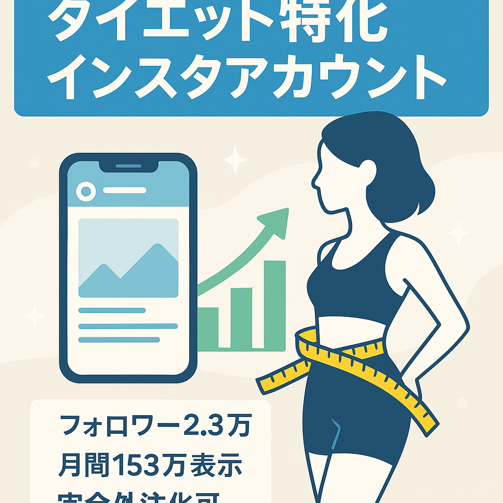 【フォロワー2.3万人】月間153万imp ダイエット特化のinstagramアカウント