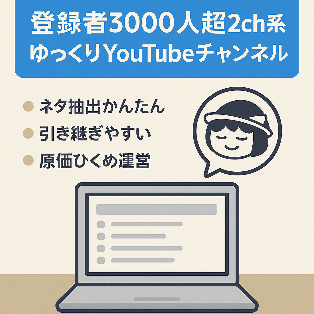 【登録者3000人以上収益化済み】2ch系ゆっくりYoutubeチャンネル