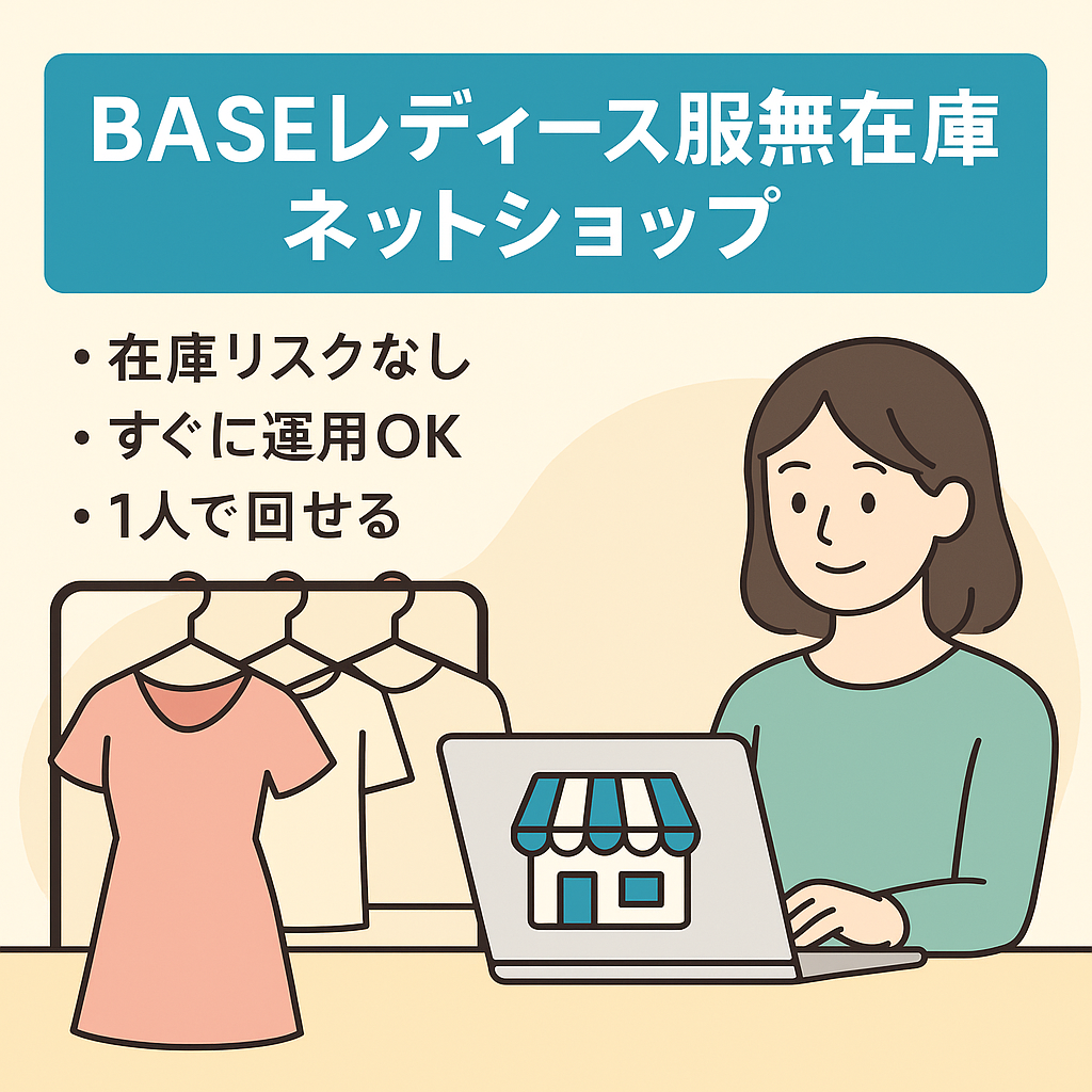 【すぐに運用可能】BASEレディースアパレル無在庫ネットショップ