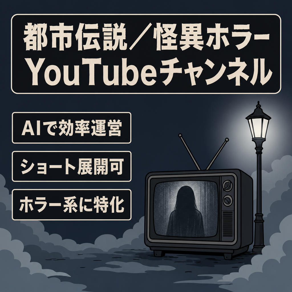 都市伝説・怪異・ホラーに特化したYouTubeチャンネル運営案件