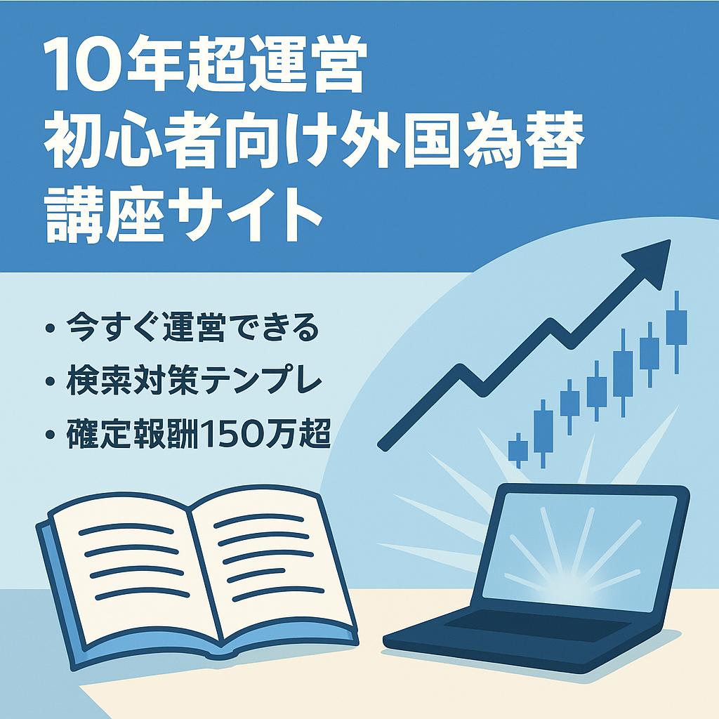 10年以上の運営実績！初心者向けFX講座サイト！いつでも運営を始められます