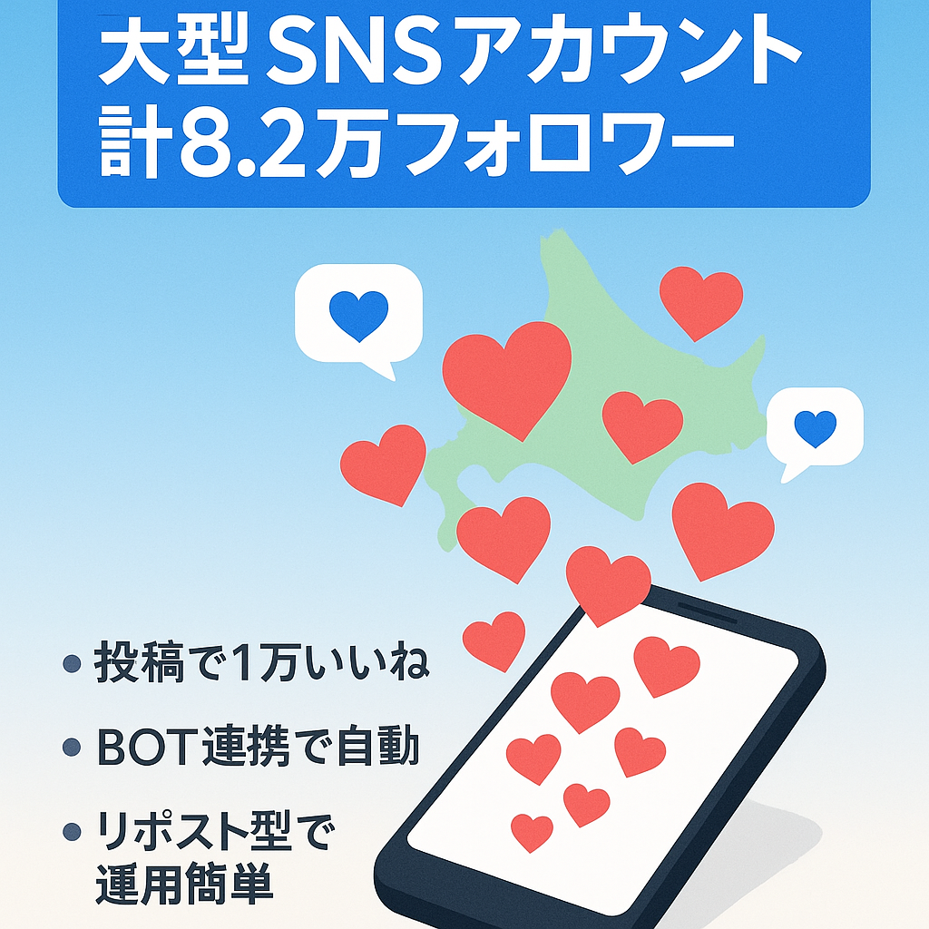 【北海道最大級メディア】instagram＋facebook＋twitter=約8.2万フォローワー