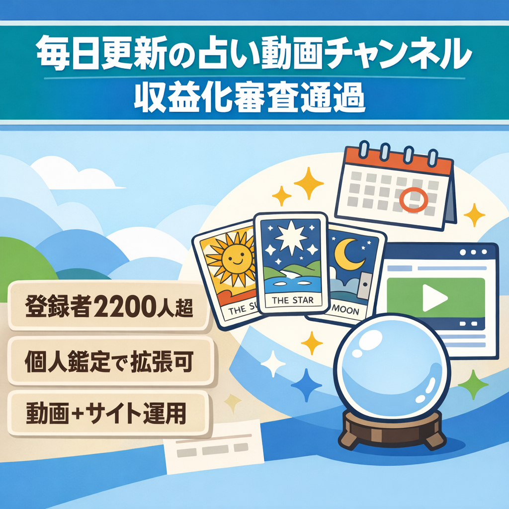 毎日、占い結果を投稿しています。収益化審査通過済み