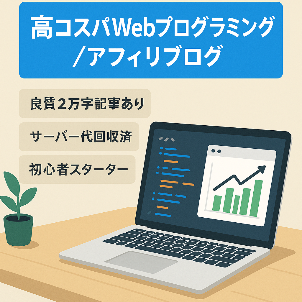 高コスパのブログスターターキットに！Webプログラミングとアフィリエイトの情報発信ブログ