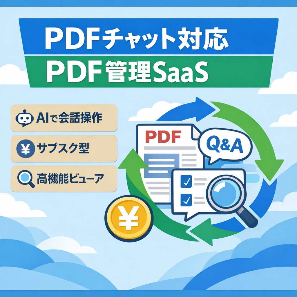 【AIを使ったサブスクサービス】pdfとチャットできるpdf管理Saas