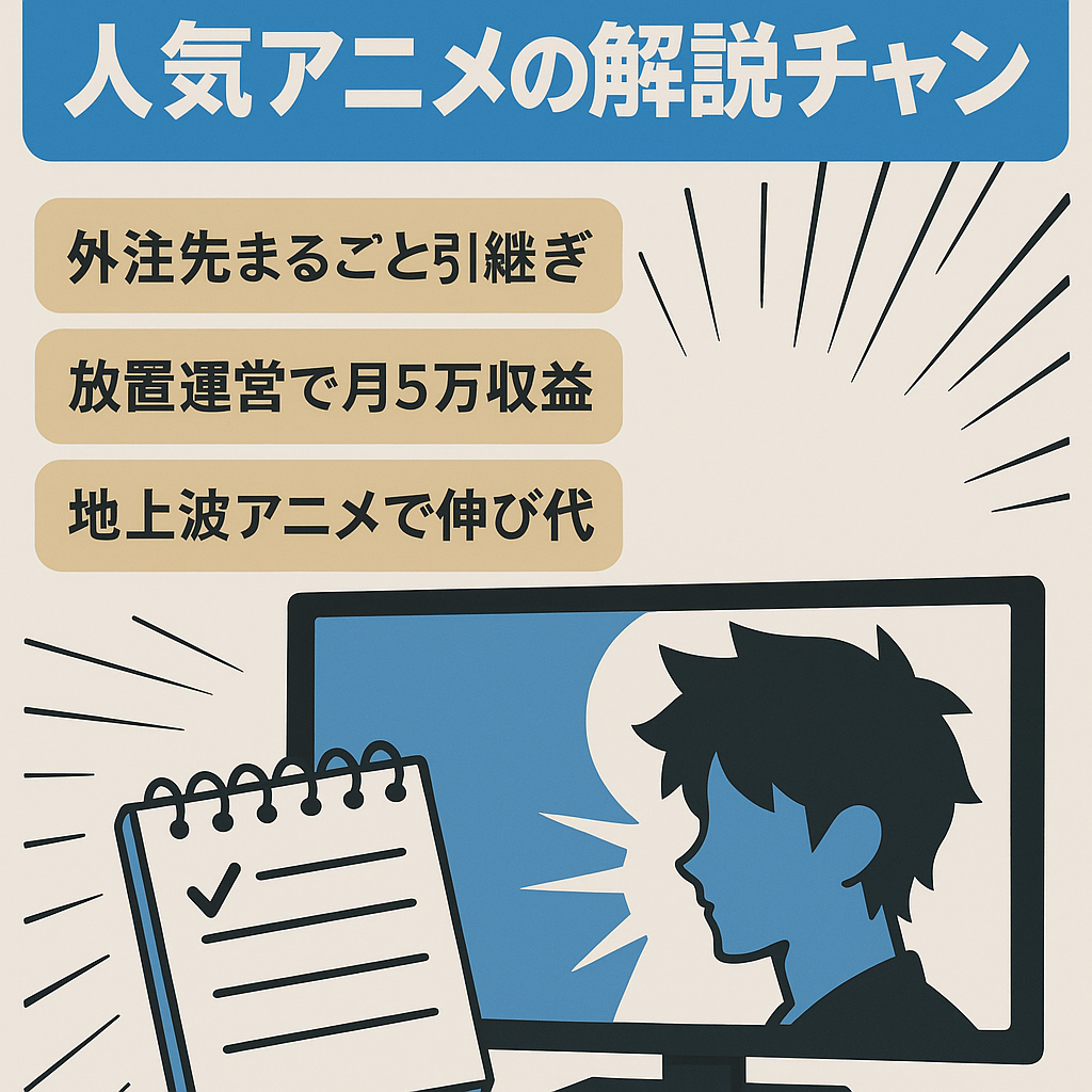 ほったらかしでも運営可能な人気アニメの解説チャンネル