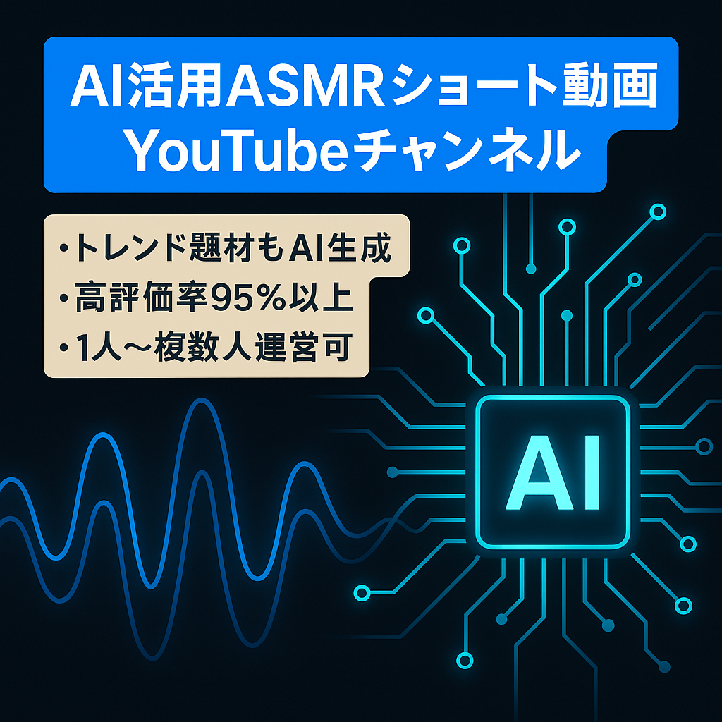 【Youtubeショート動画】AIを使ったASMR動画チャンネル