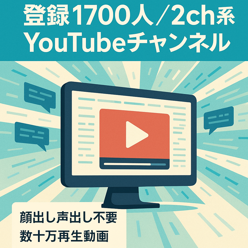 【登録者1700人超】2chYouTube動画【数十万再生の動画あり】