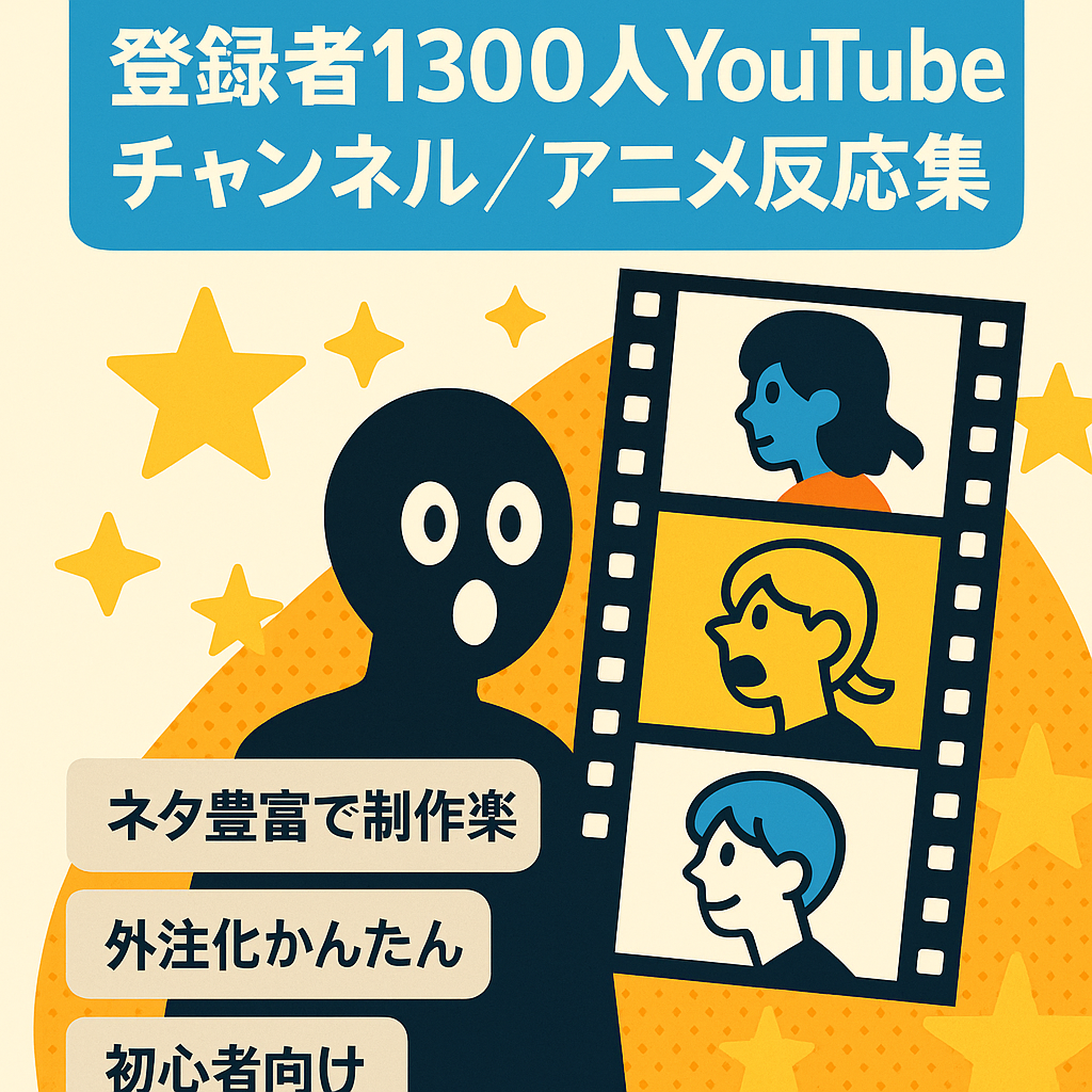 【チャンネル登録者1300人】　アニメの反応集チャンネル（早期譲渡希望）