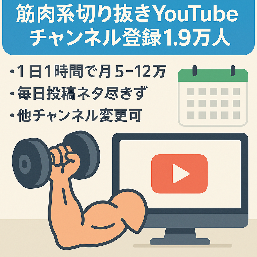 【チャンネル登録者数1.9万人】筋肉系インフルエンサー切り抜きチャンネル（YouTube）