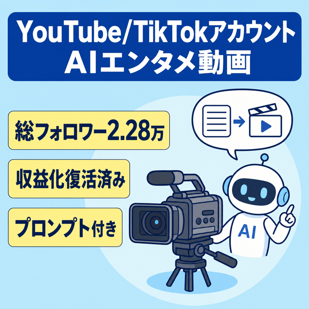 【YouTube登録者8,100人超え！TikTok14,700人超え！】YouTube収益化済み｜AIを使ったエンタメ動画