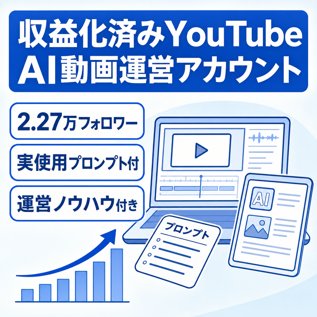 【YouTube収益化済み】22,500フォロワー｜AI動画運営ノウハウ・プロンプト付き