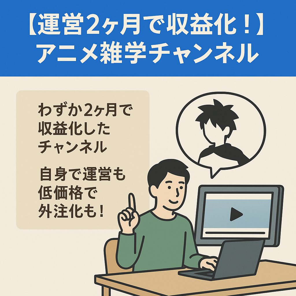 【運営2ヶ月で収益化！アニメ雑学】コミュニティも高インプレッション！/登録者数7000人越え/9月は収益5万円見込み
