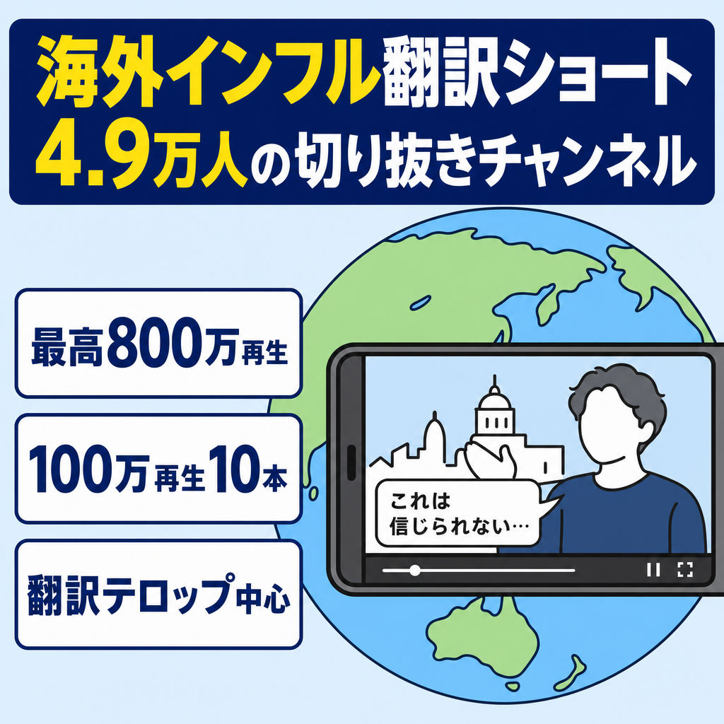 切り抜き：【登録者4.9万人】海外インフルエンサー翻訳ショート