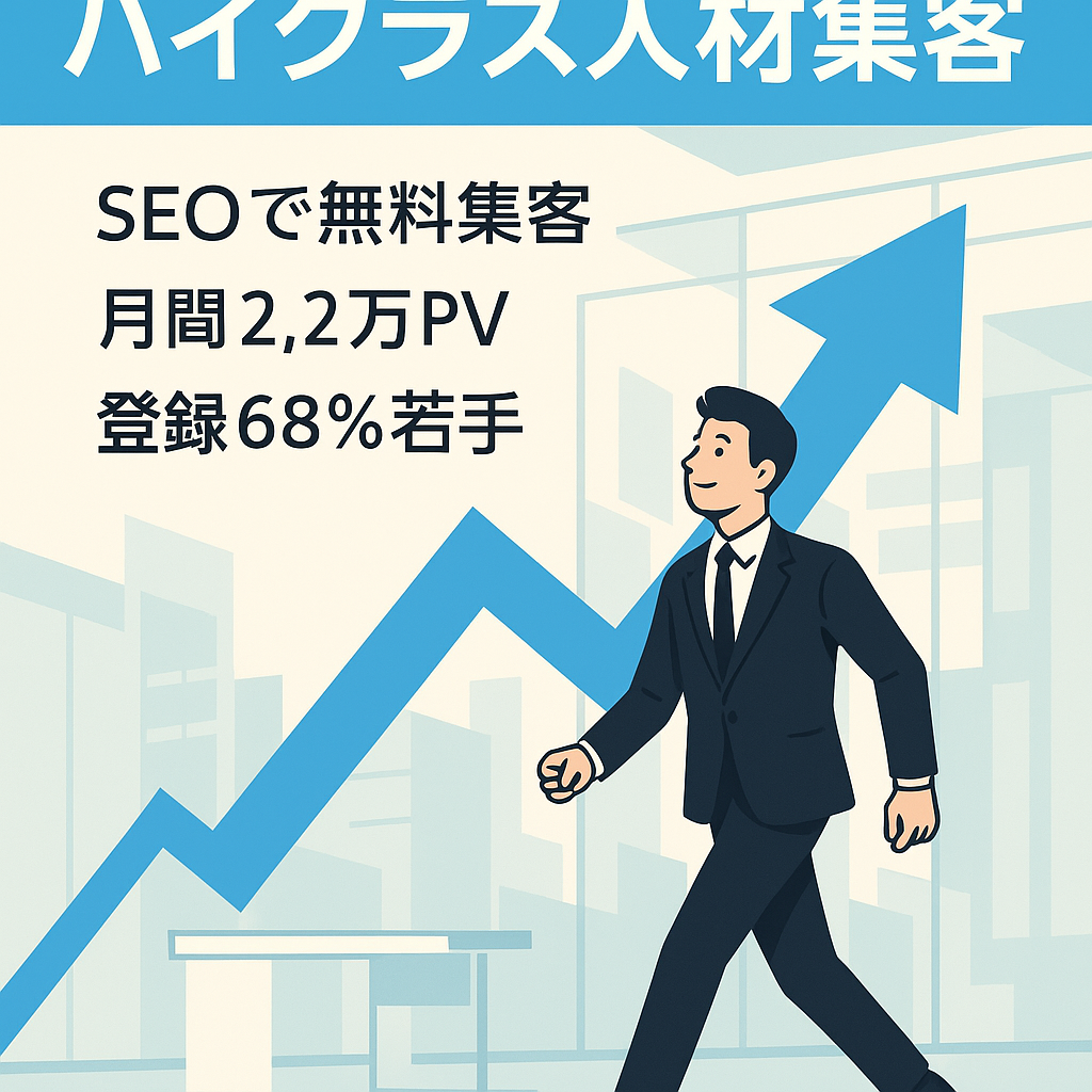 【SEO集客97％以上】ハイクラス20・30代が集客可能なキャリア関連メディア