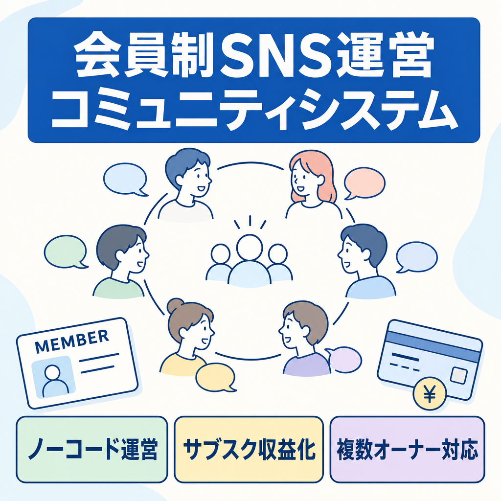 【システム売却】自分だけのSNSを作れるコミュニティプラットフォーム（ファンクラブや会員制SNS、オンラインイベントなど）