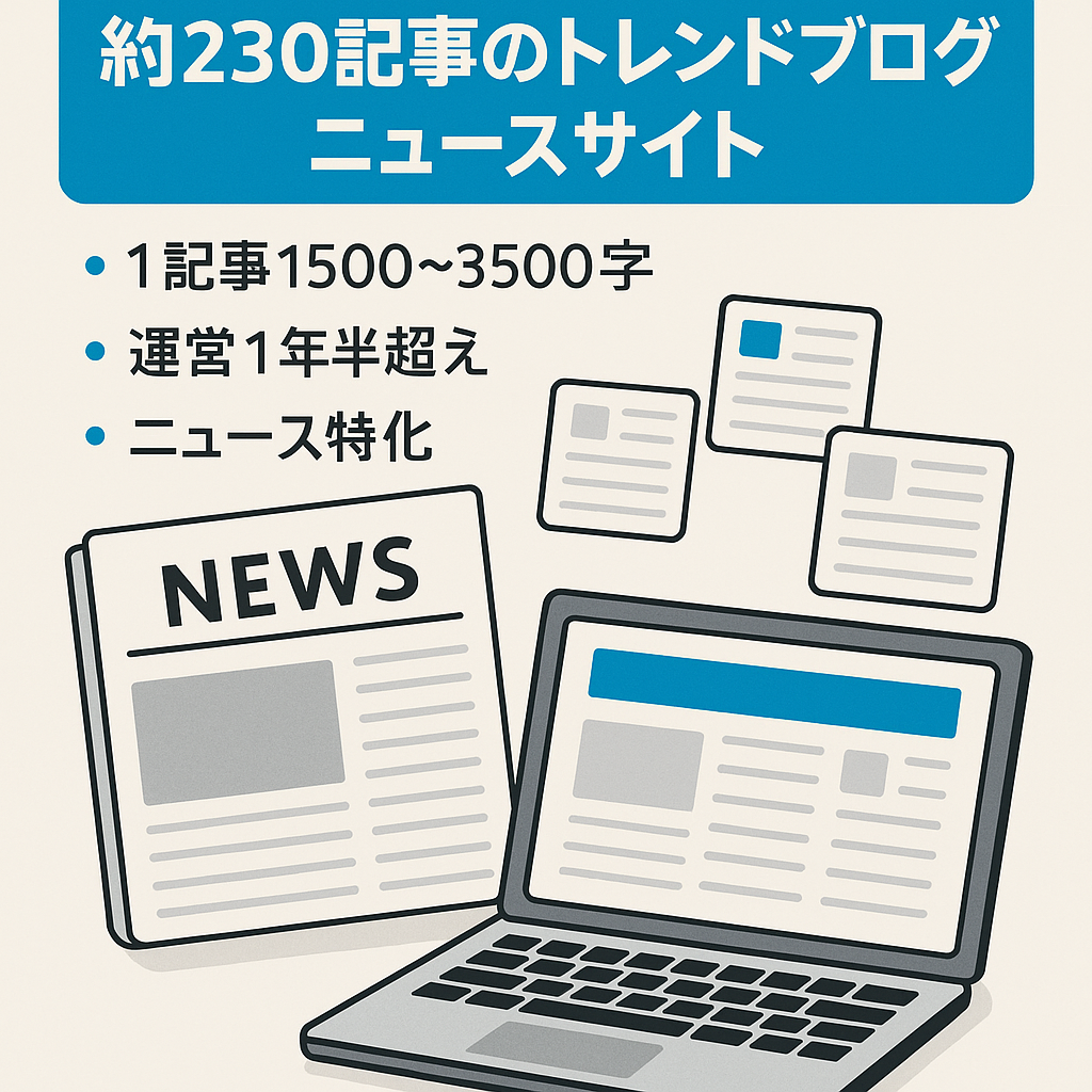 約230記事ある大型トレンドブログ【ニュースサイト】
