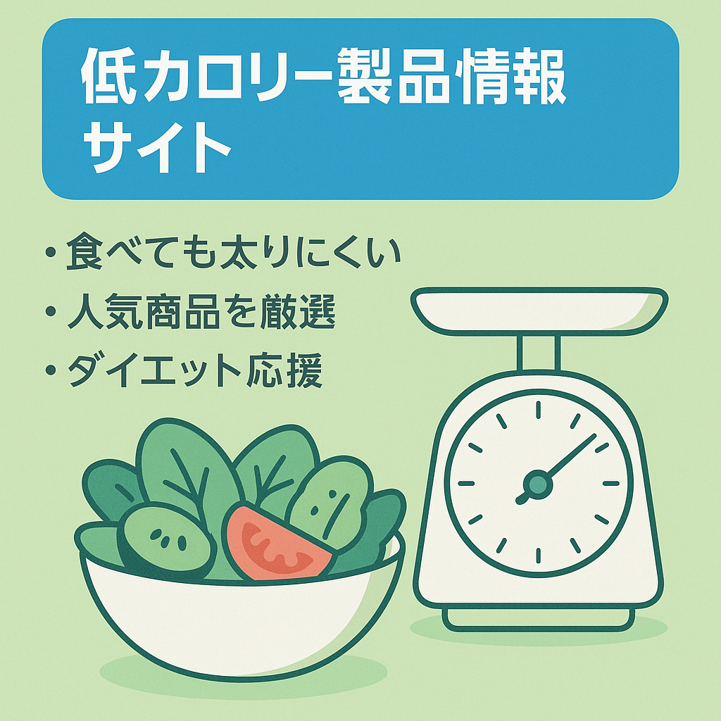痩せたい方や食べたいけど太りたくない方のために人気のカロリー控えめの製品について関する情報サイト