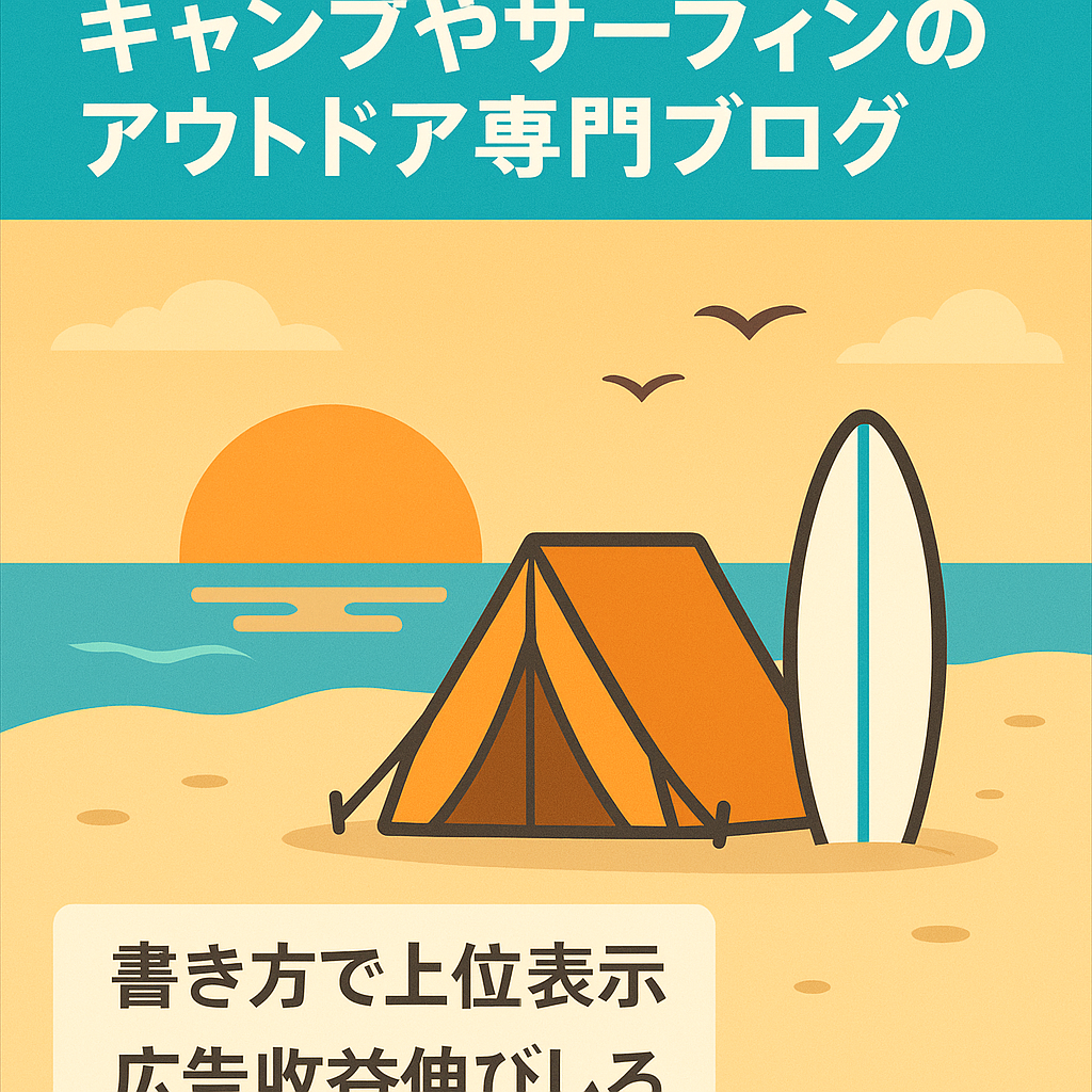 SEO効果の高いキャンプやサーフィンのアウトドア専門ブログ