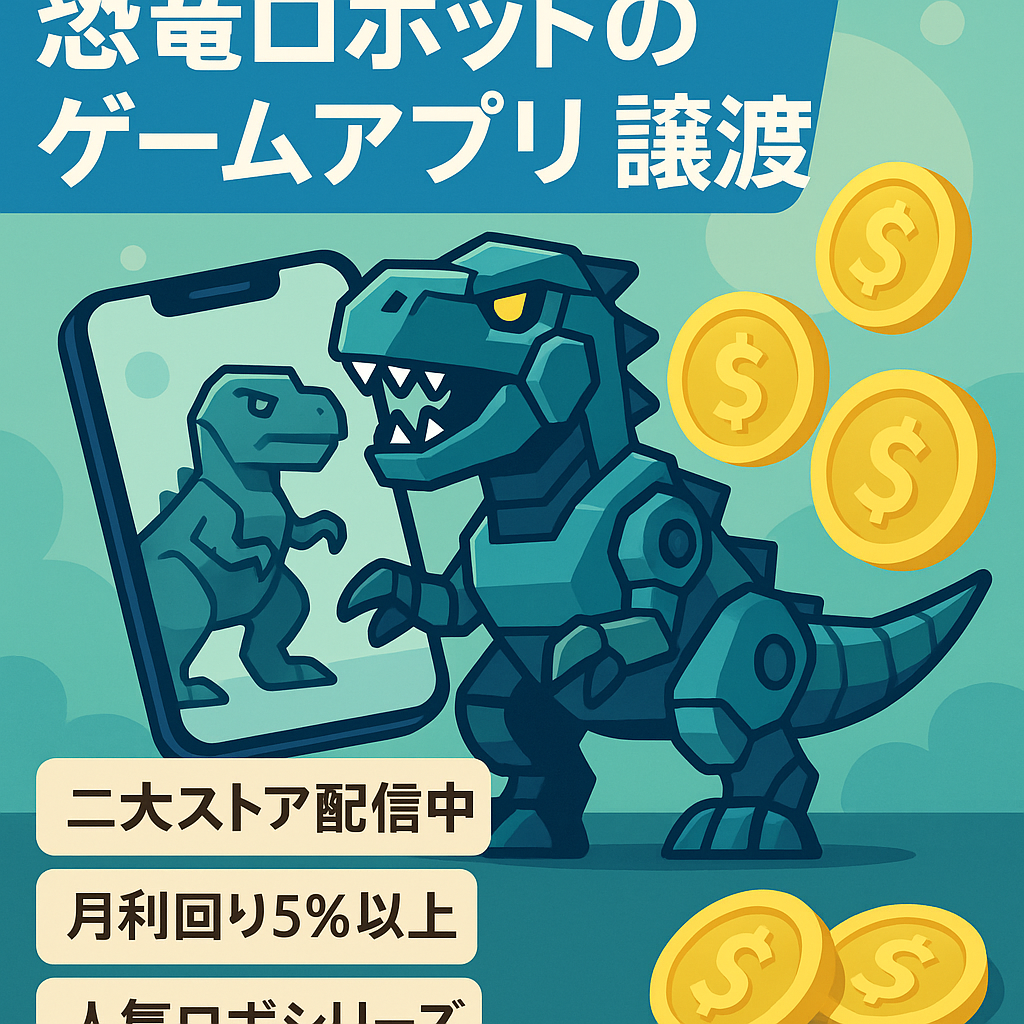 【運営委託可・Android&iOs対応済】恐竜ロボットゲームアプリの譲渡