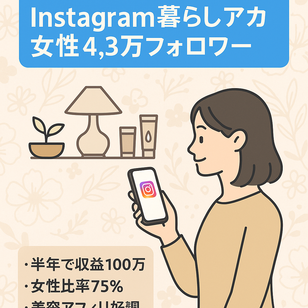 【Instagram4.3万人】半年で100万突破！女性メインの暮らしアカ
