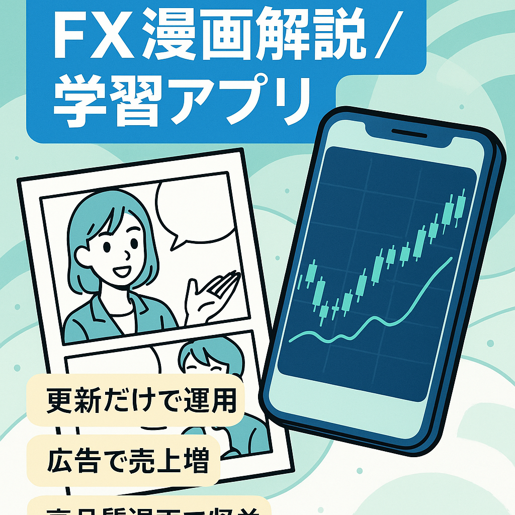 利益アップ可能!漫画でFXの解説をしているアプリです。Android・ios