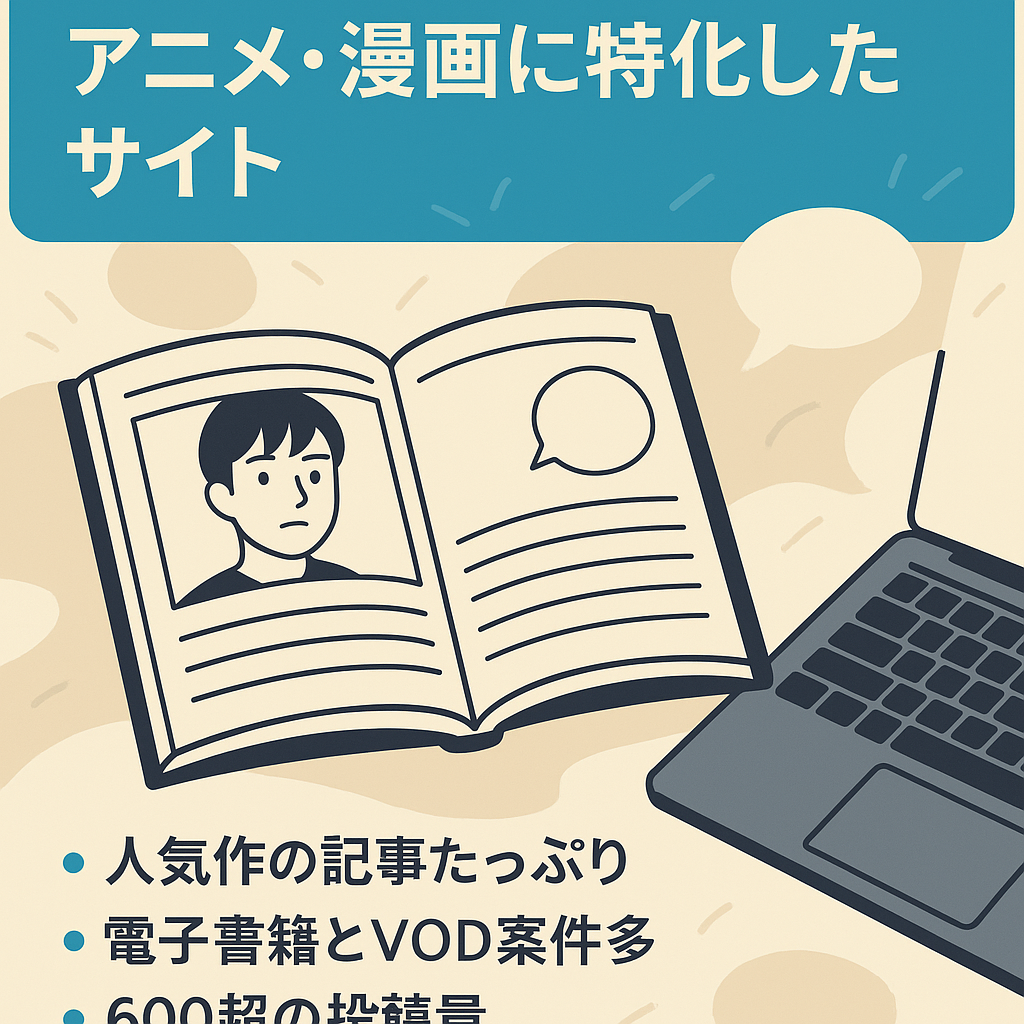 【600記事と記事数が多い】アニメ・漫画に特化したサイト