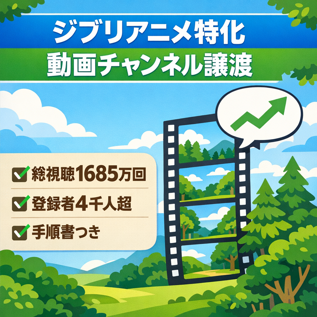 【総視聴回数1685万！！】ジブリアニメ特化チャンネル　登録者4000人以上で登録者やコメント増加中