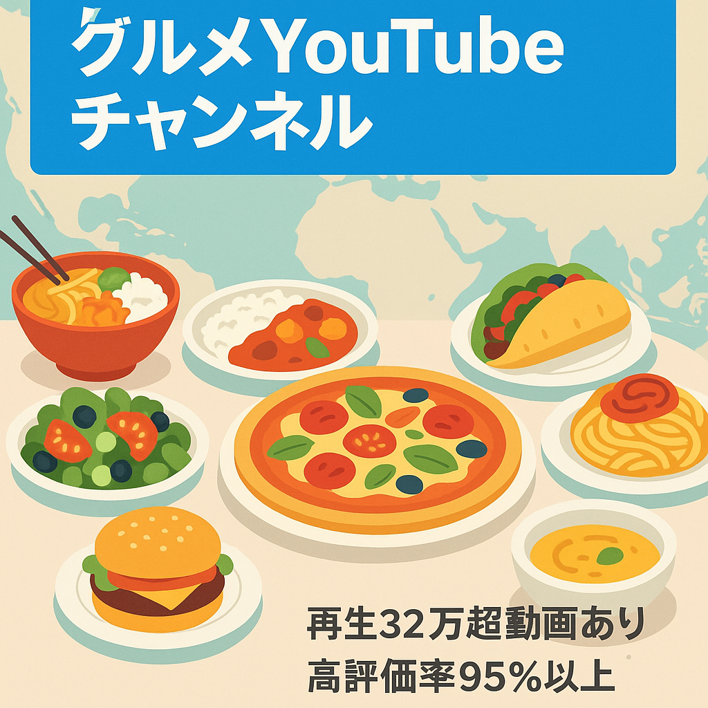 【登録者3200人で収益化済み！】海外向けグルメ系YouTubeチャンネルでスタートダッシュを切りたい方にオススメ！