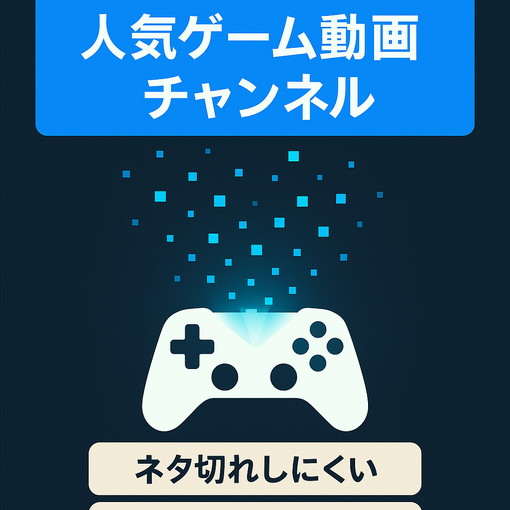 【収益化済み】人気ゲームのプレイ動画まとめチャンネル