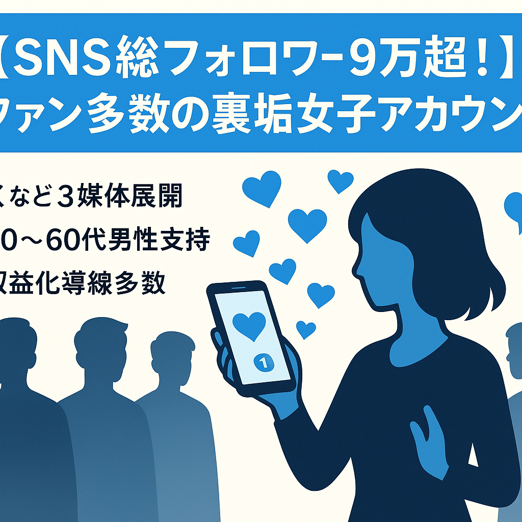 【SNS総フォロワー9万超！】ファン多数の裏垢女子アカウント