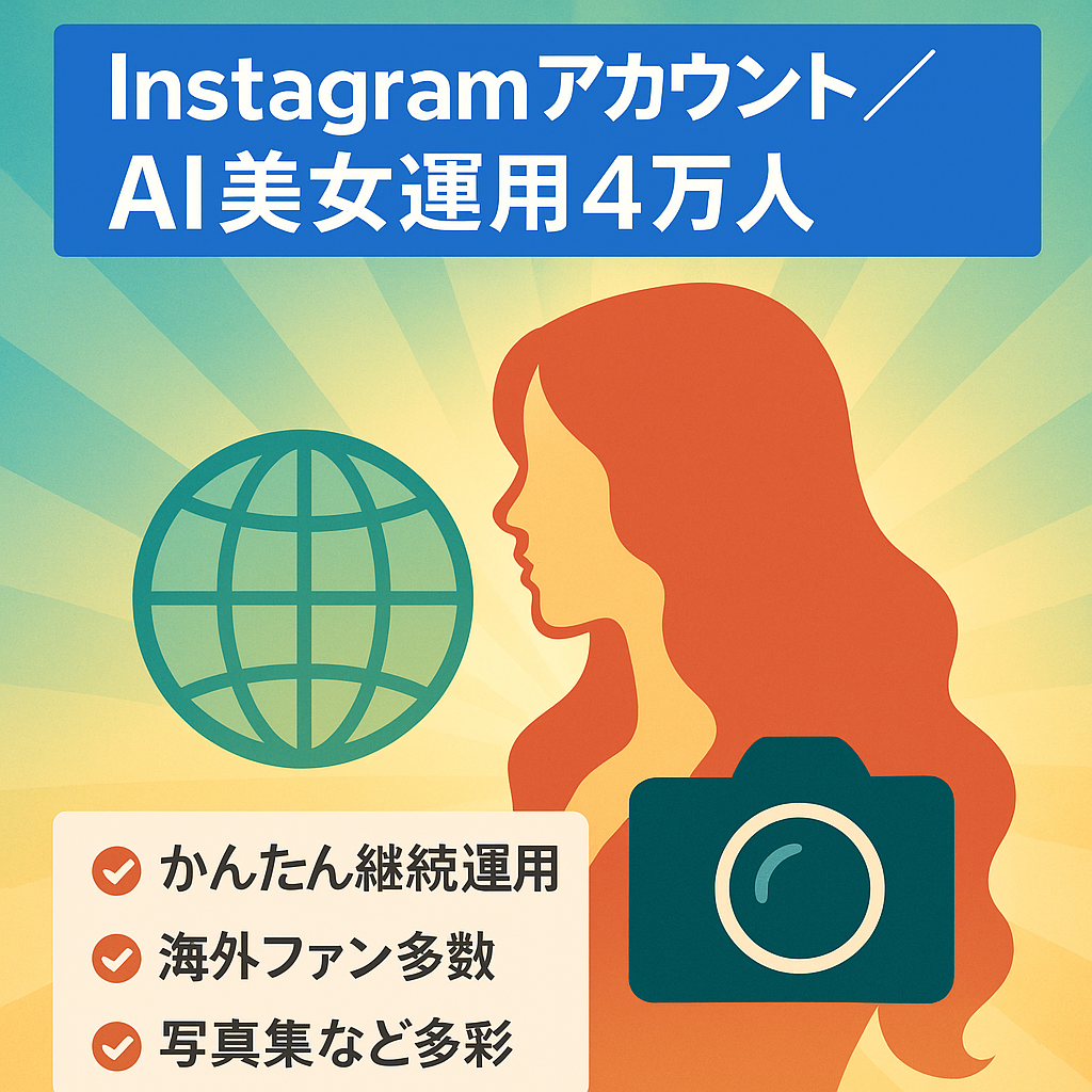 【フォロワー4万人】インスタでAI美女運用｜マネタイズ次第で収益可能！