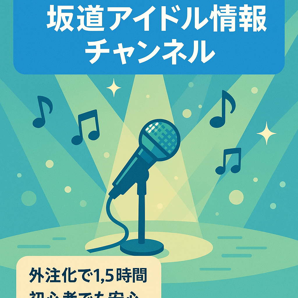 【3月売上42.9万】坂道アイドルの情報チャンネル！外注化で1日1.5時間作業【安定した再生数】