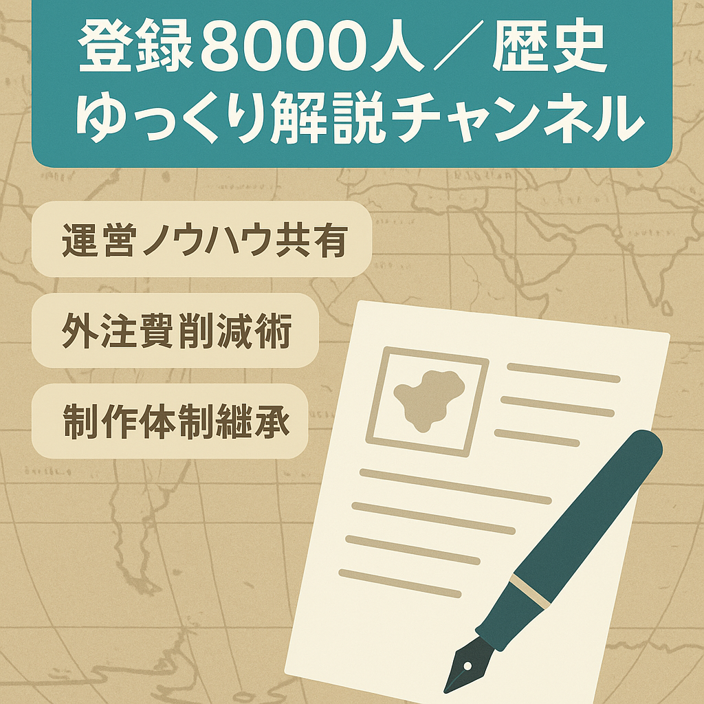 【登録者数8000人】ゆっくり解説でライバルも少ない歴史ジャンルなのでオススメ！