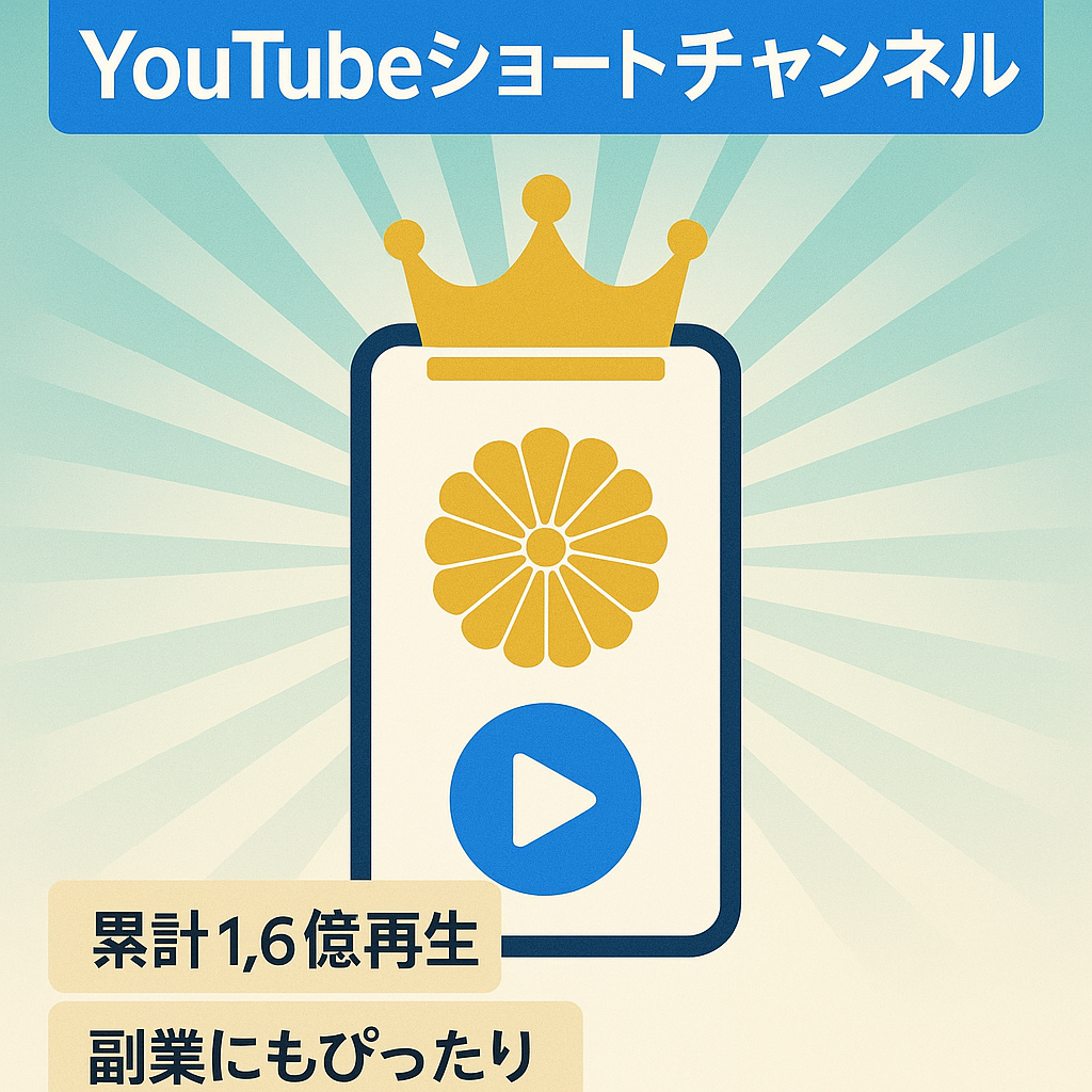【6月利益160万円】皇室系に特化したYoutubeショートを専門運営しているCH