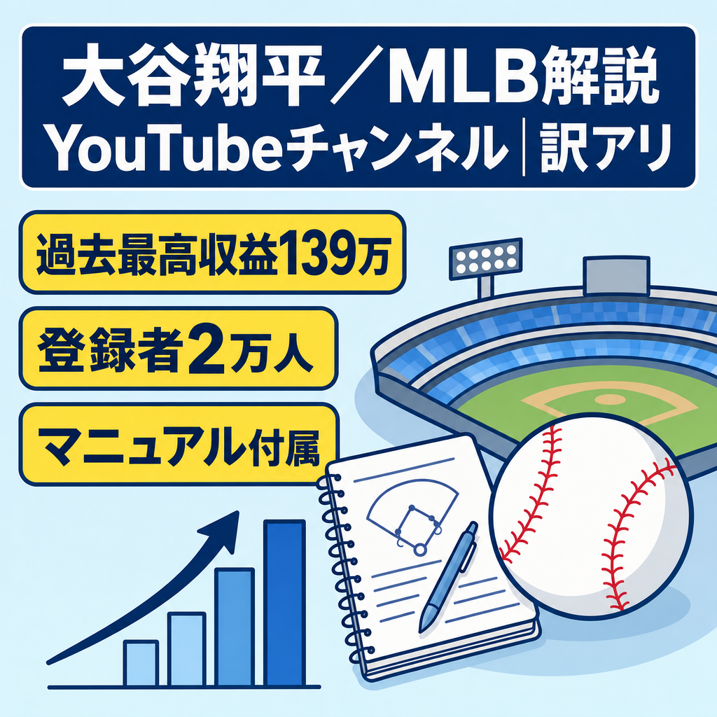 【過去最高収益139万のCH】大谷翔平・MLB解説チャンネル｜訳アリ