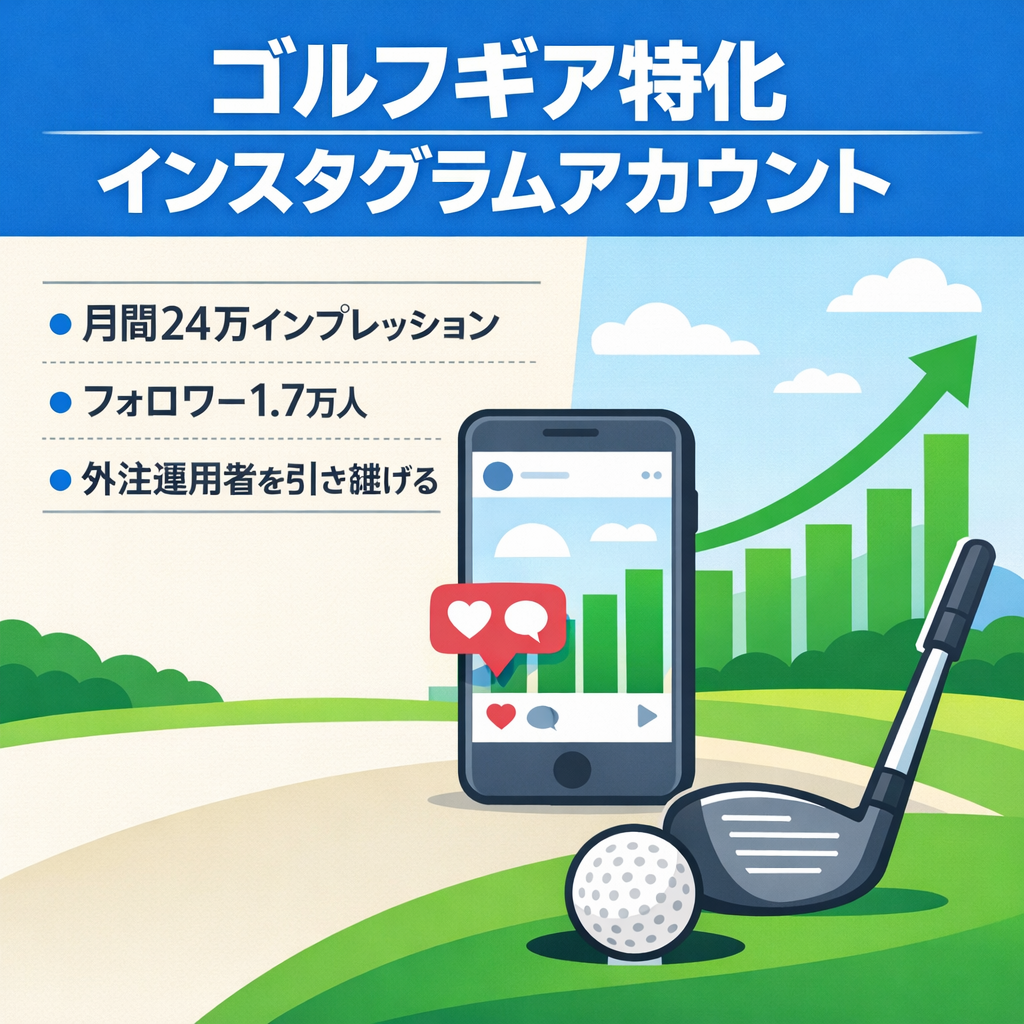 【月間24万IMP】フォロワー1.7万人のゴルフギア紹介Instagramアカウント